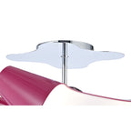 M1545/PU Ora Rectangular Ceiling 2 Arm 4 Light E27 Gloss Purple/White Acrylic/Polished Chrome