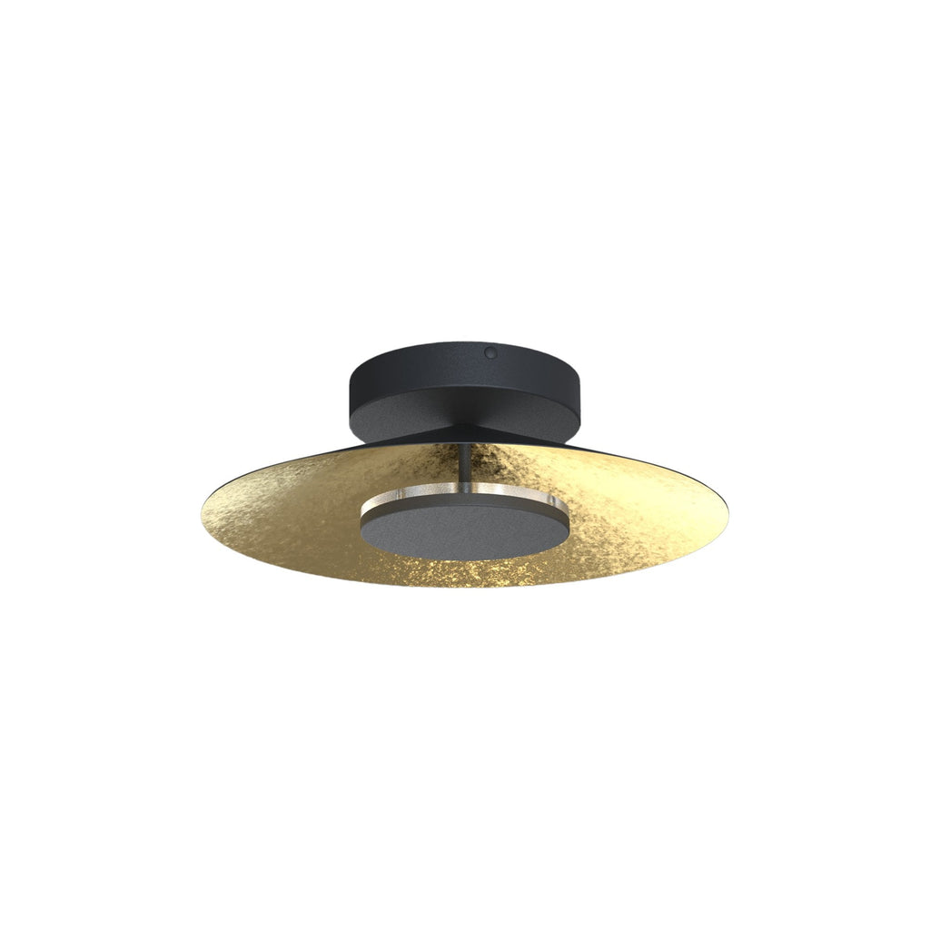 M8127 Orion Ceiling 40cm Round 20W LED Gold Leaf/Black