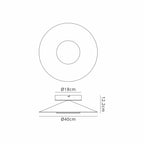 M8127 Orion Ceiling 40cm Round 20W LED Gold Leaf/Black