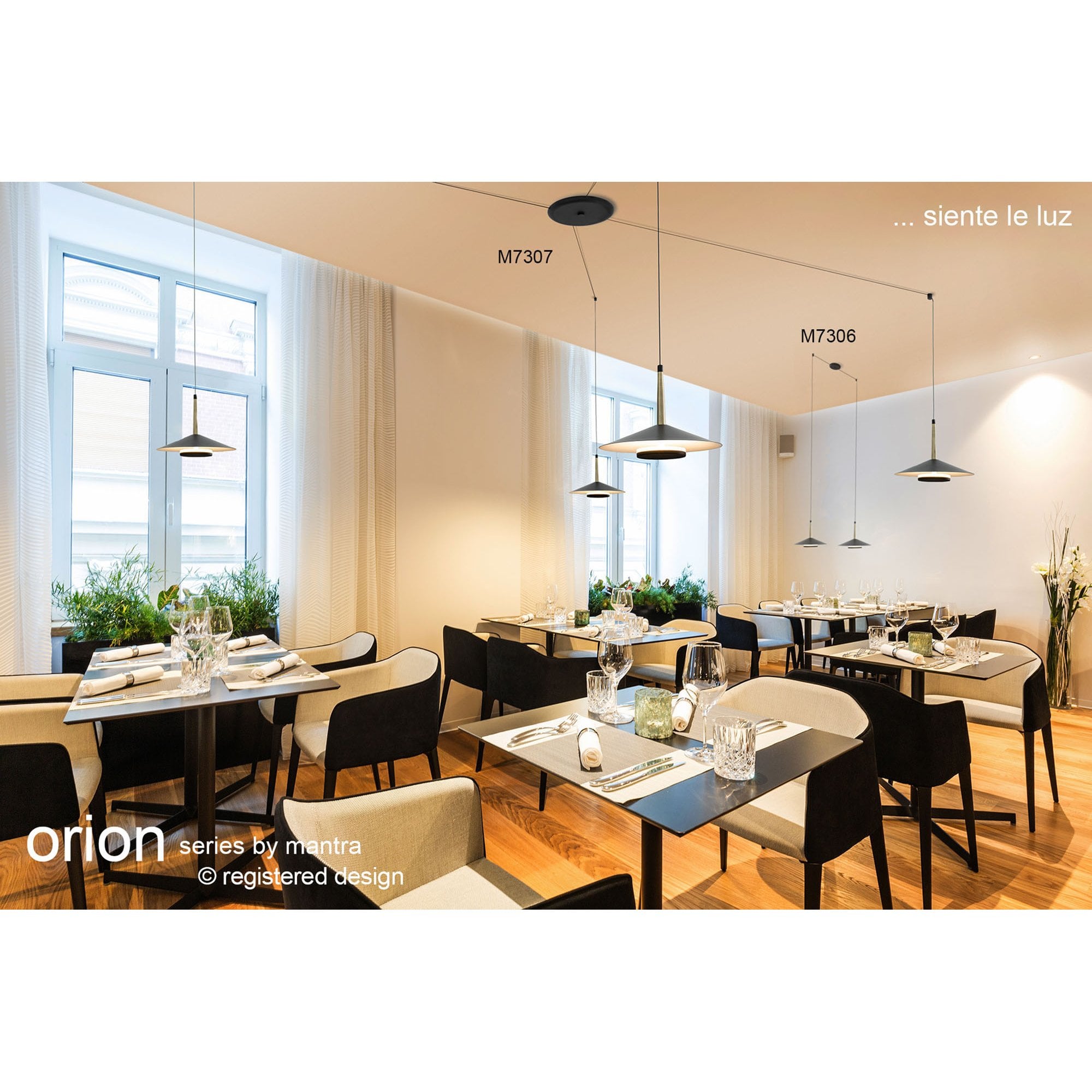 M8127 Orion Ceiling 40cm Round 20W LED Gold Leaf/Black