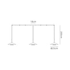 M7307 Orion 4 Light Linear Pendant 32W LED Black /Antique Brass