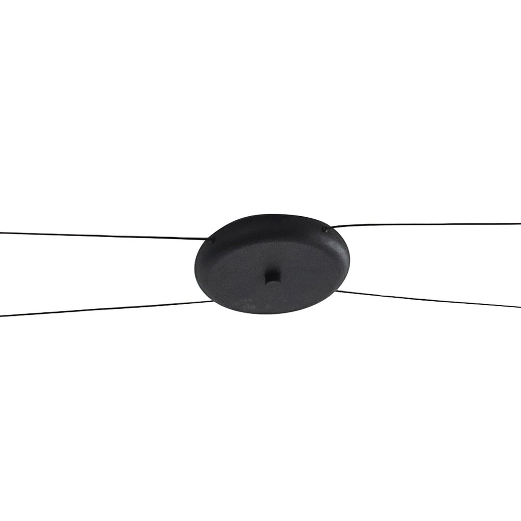 M7307 Orion 4 Light Linear Pendant 32W LED Black /Antique Brass