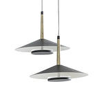 M7307 Orion 4 Light Linear Pendant 32W LED Black /Antique Brass