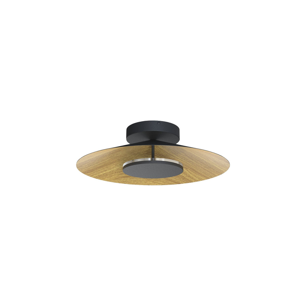 M8123 Orion Ceiling 25cm Round 8W LED Wood/Black