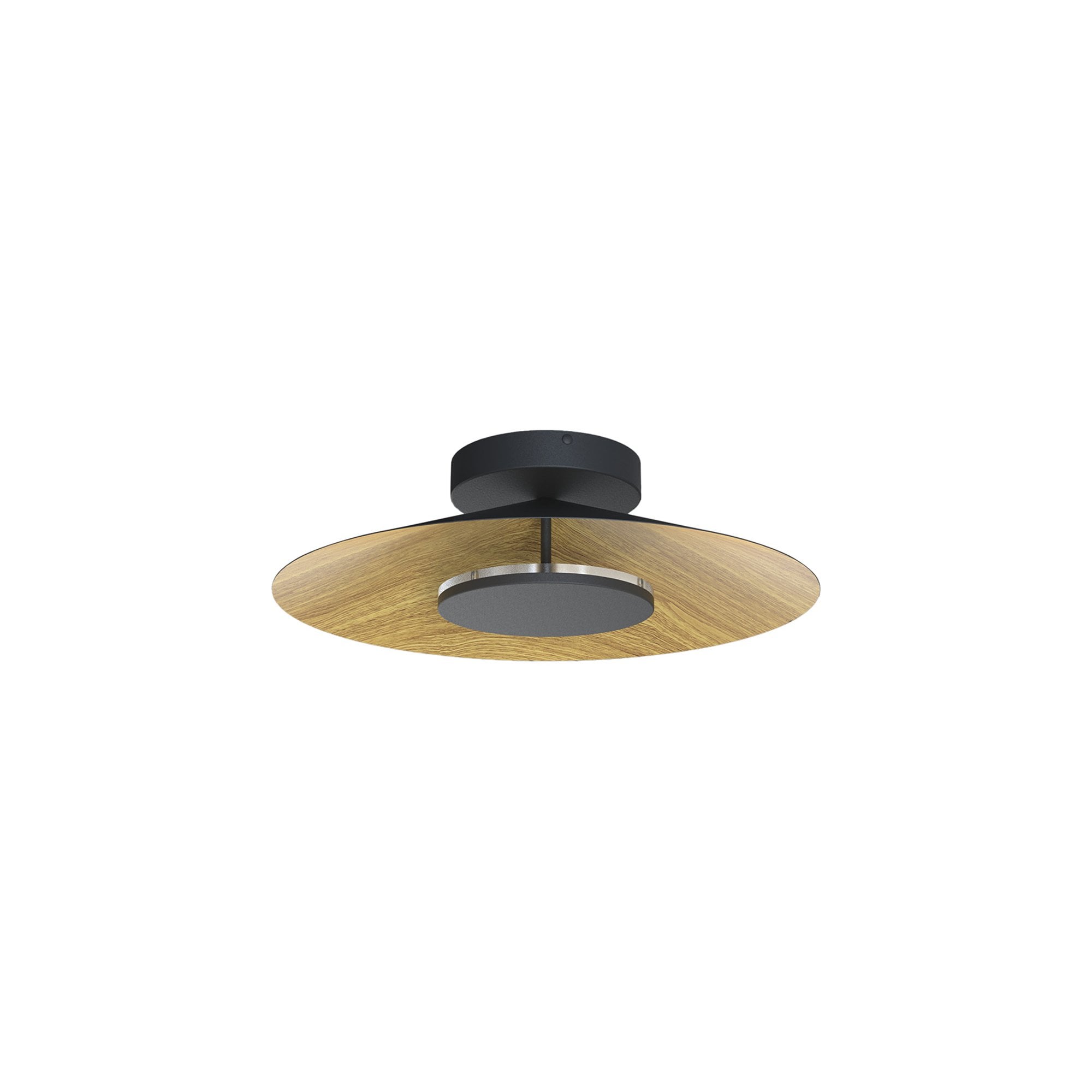 M8123 Orion Ceiling 25cm Round 8W LED Wood/Black