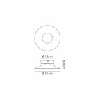 M8123 Orion Ceiling 25cm Round 8W LED Wood/Black