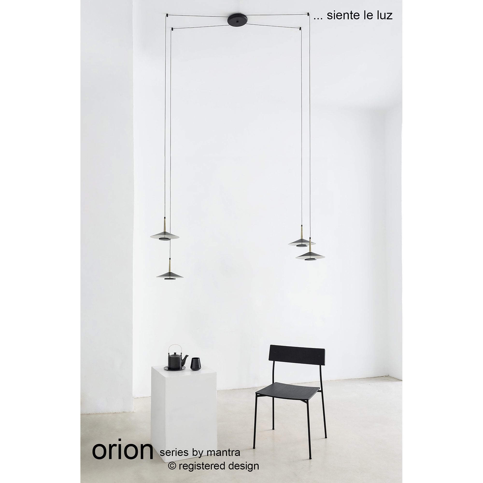M8123 Orion Ceiling 25cm Round 8W LED Wood/Black