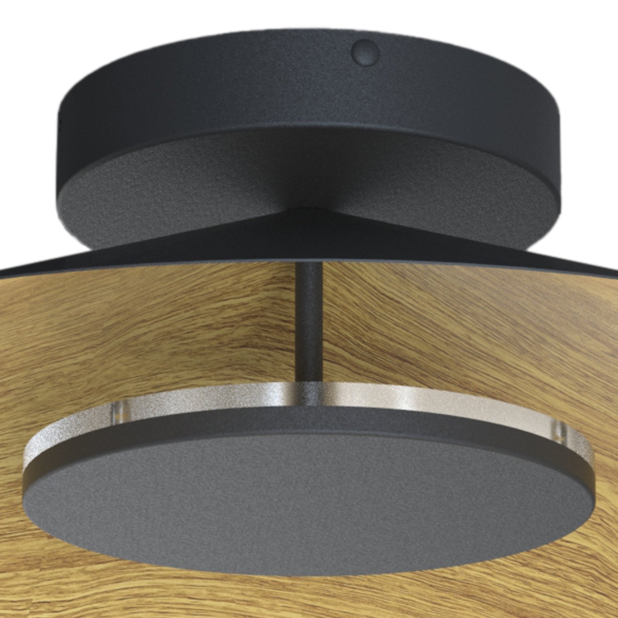 M8123 Orion Ceiling 25cm Round 8W LED Wood/Black
