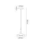 M7305 Orion 1 Light Pendant 8W LED Black/Antique Brass