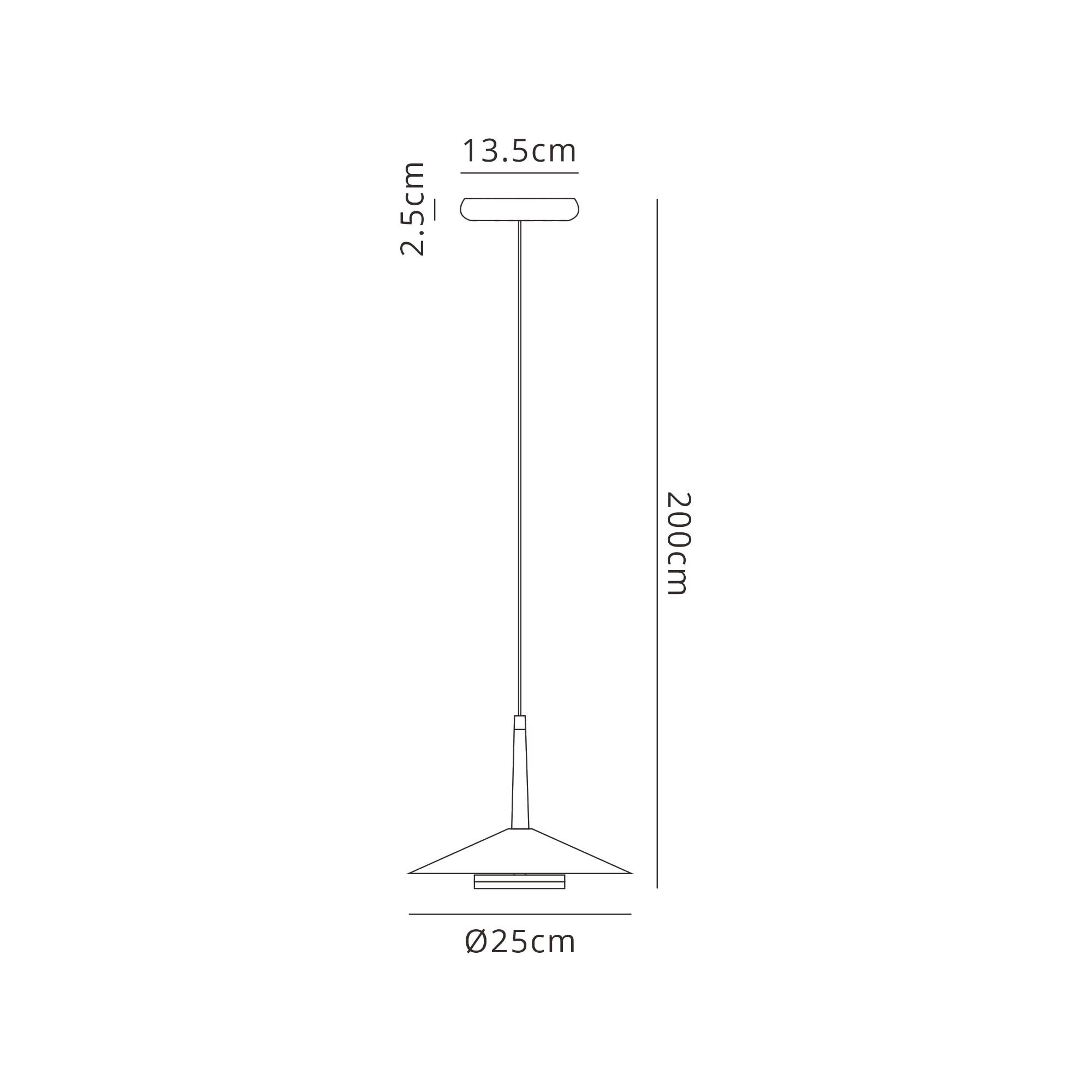 M7305 Orion 1 Light Pendant 8W LED Black/Antique Brass
