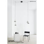 M7305 Orion 1 Light Pendant 8W LED Black/Antique Brass