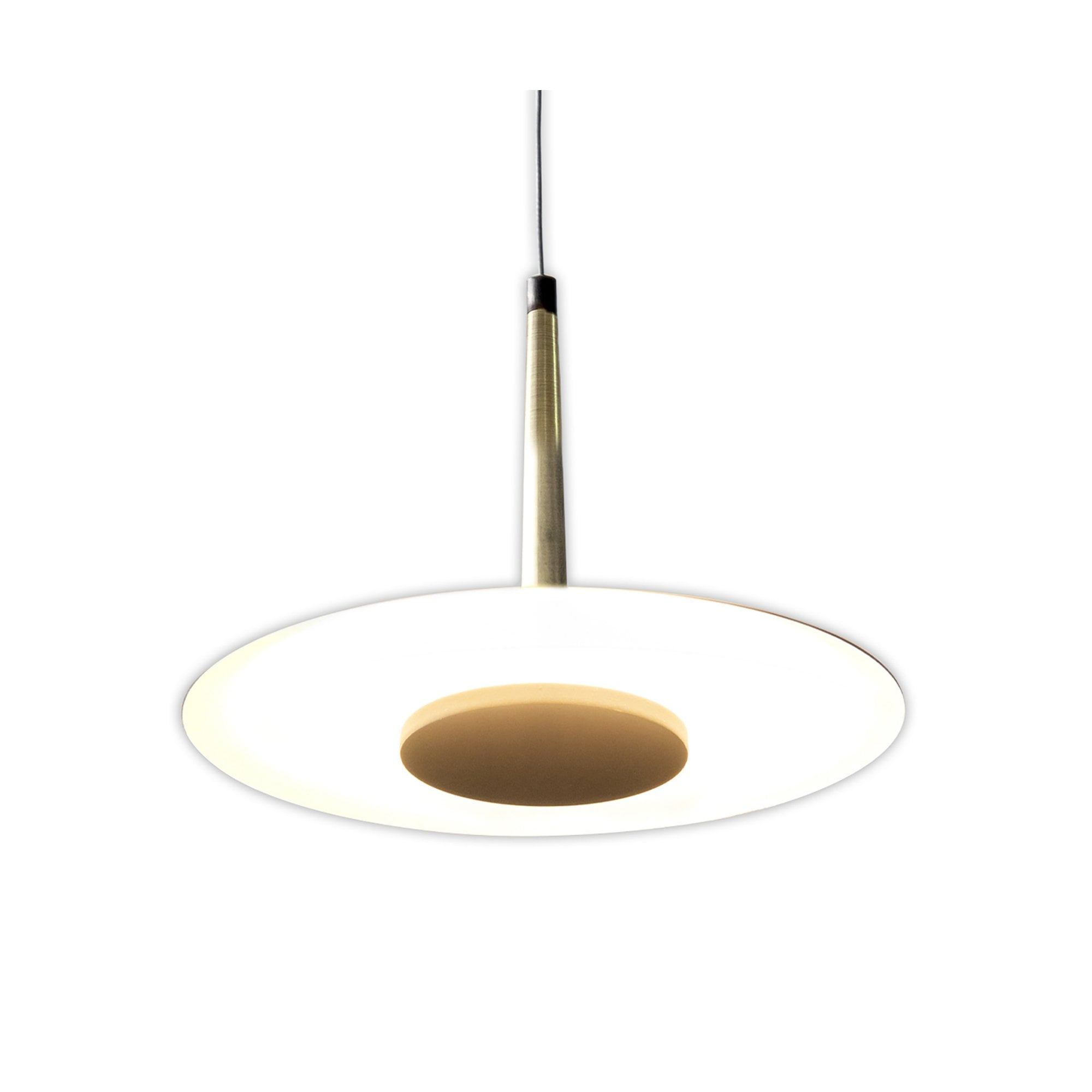 M7305 Orion 1 Light Pendant 8W LED Black/Antique Brass
