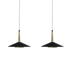 M7475 Orion 3 Light Linear Pendant 24W LED Black/Antique Brass