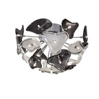 M0713 Otto Ceiling 21 Light G4 Polished Chrome/Frosted Glass/Black Glass