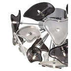 M0713 Otto Ceiling 21 Light G4 Polished Chrome/Frosted Glass/Black Glass