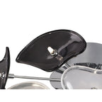 M0713 Otto Ceiling 21 Light G4 Polished Chrome/Frosted Glass/Black Glass