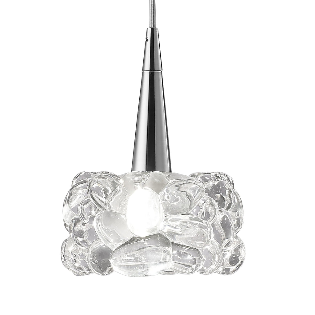 M3921 O2 Linear Pendant 3 Light G9 Line Small Polished Chrome