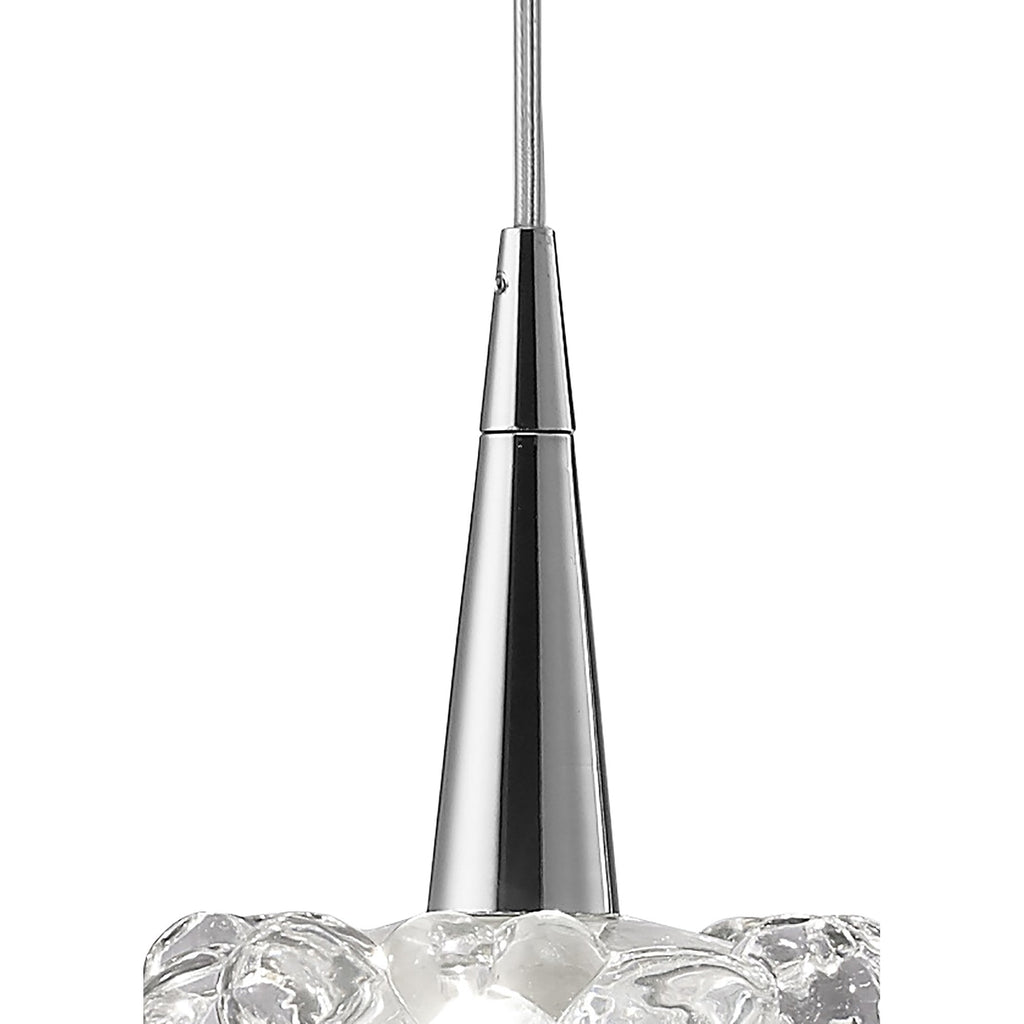 M3921 O2 Linear Pendant 3 Light G9 Line Small Polished Chrome