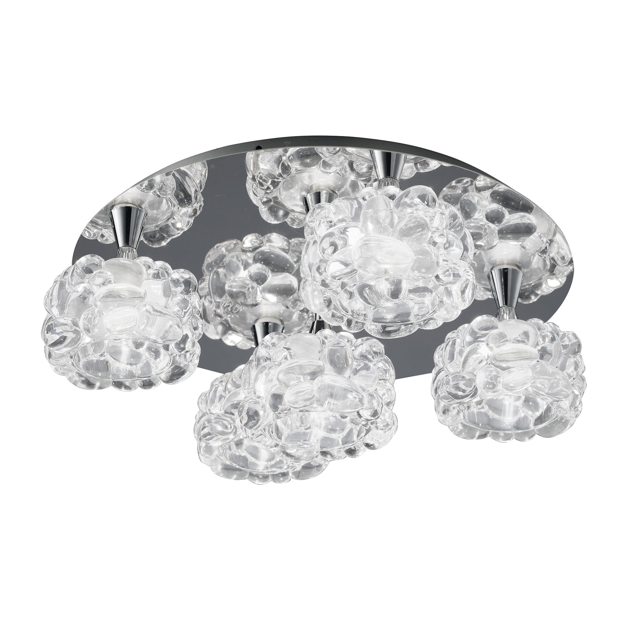 M3924 O2 Flush Ceiling 5 Light G9 Polished Chrome