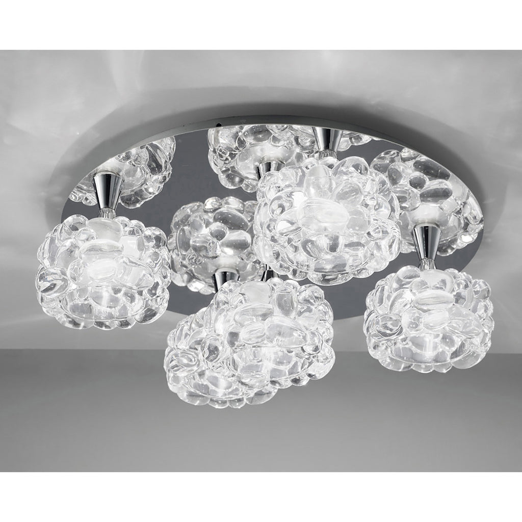 M3924 O2 Flush Ceiling 5 Light G9 Polished Chrome