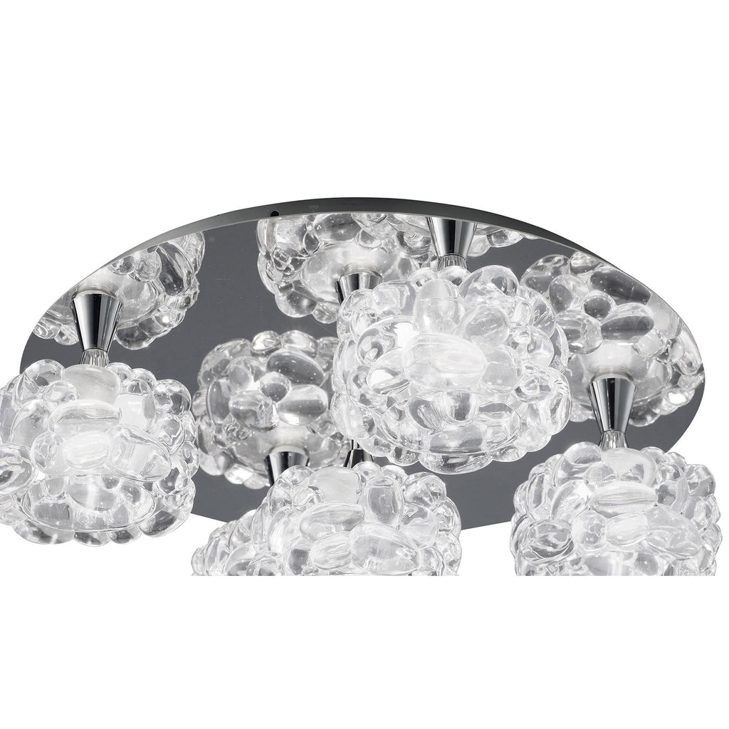 M3924 O2 Flush Ceiling 5 Light G9 Polished Chrome