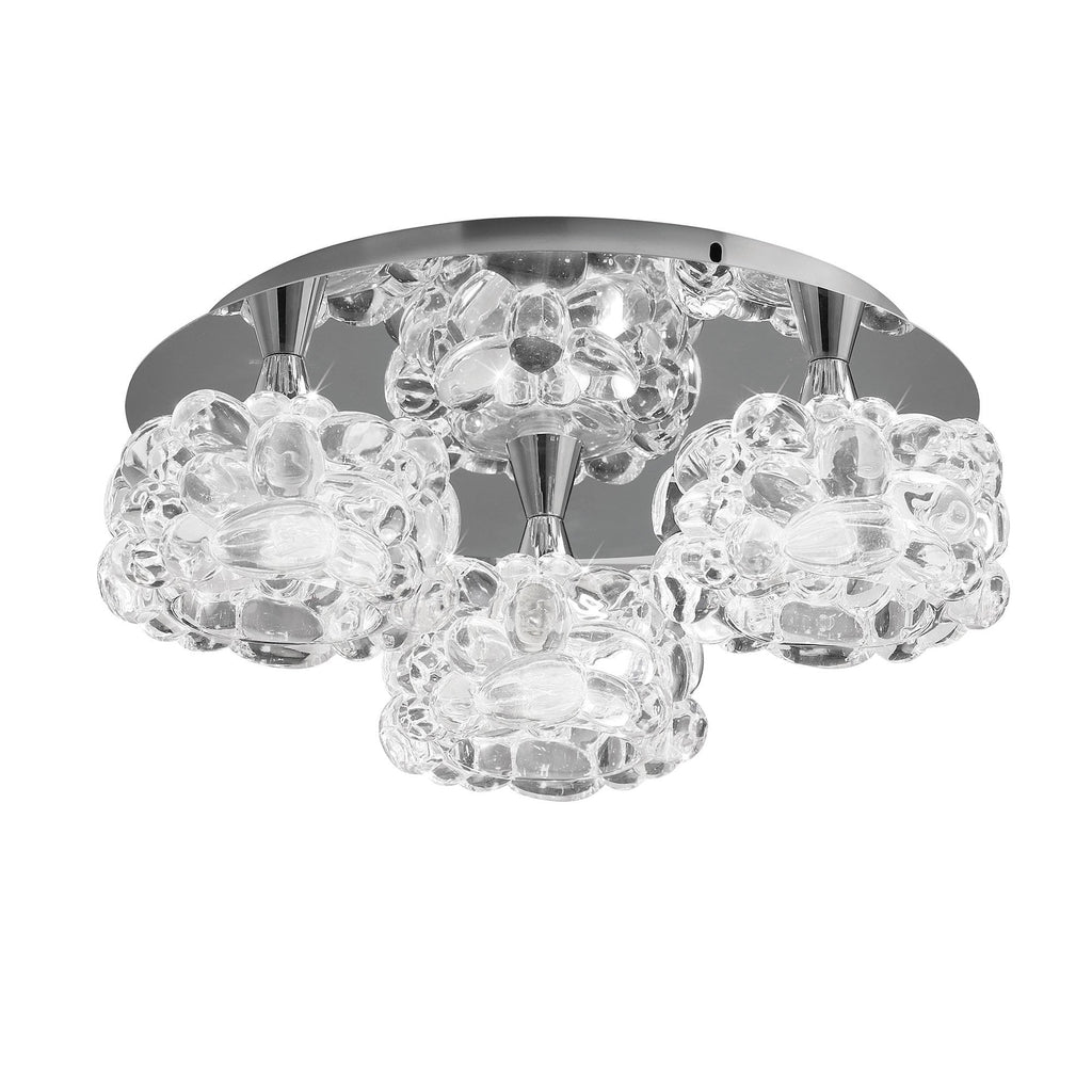 M3925 O2 Flush Ceiling 3 Light G9 Small Polished Chrome