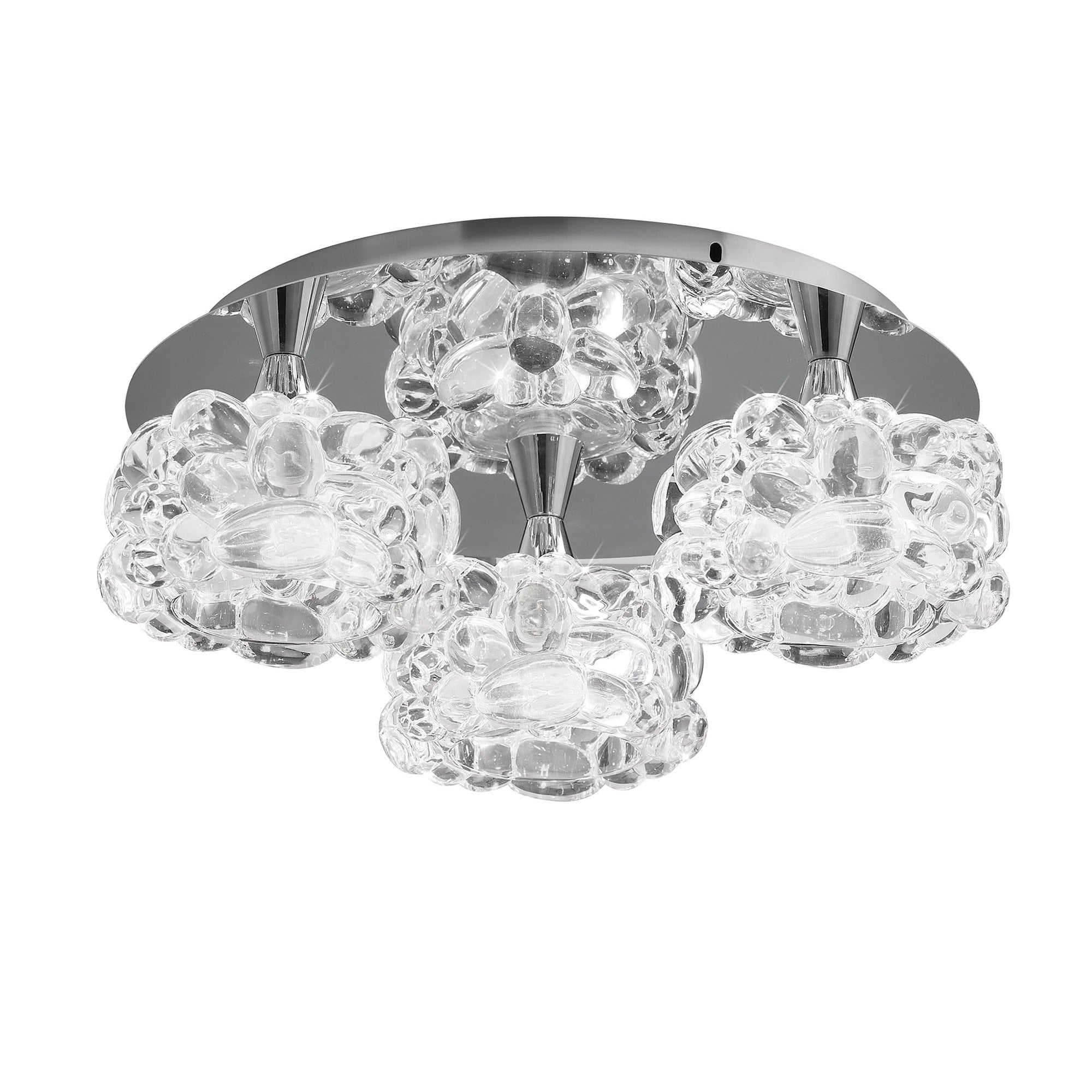 M3925 O2 Flush Ceiling 3 Light G9 Small Polished Chrome