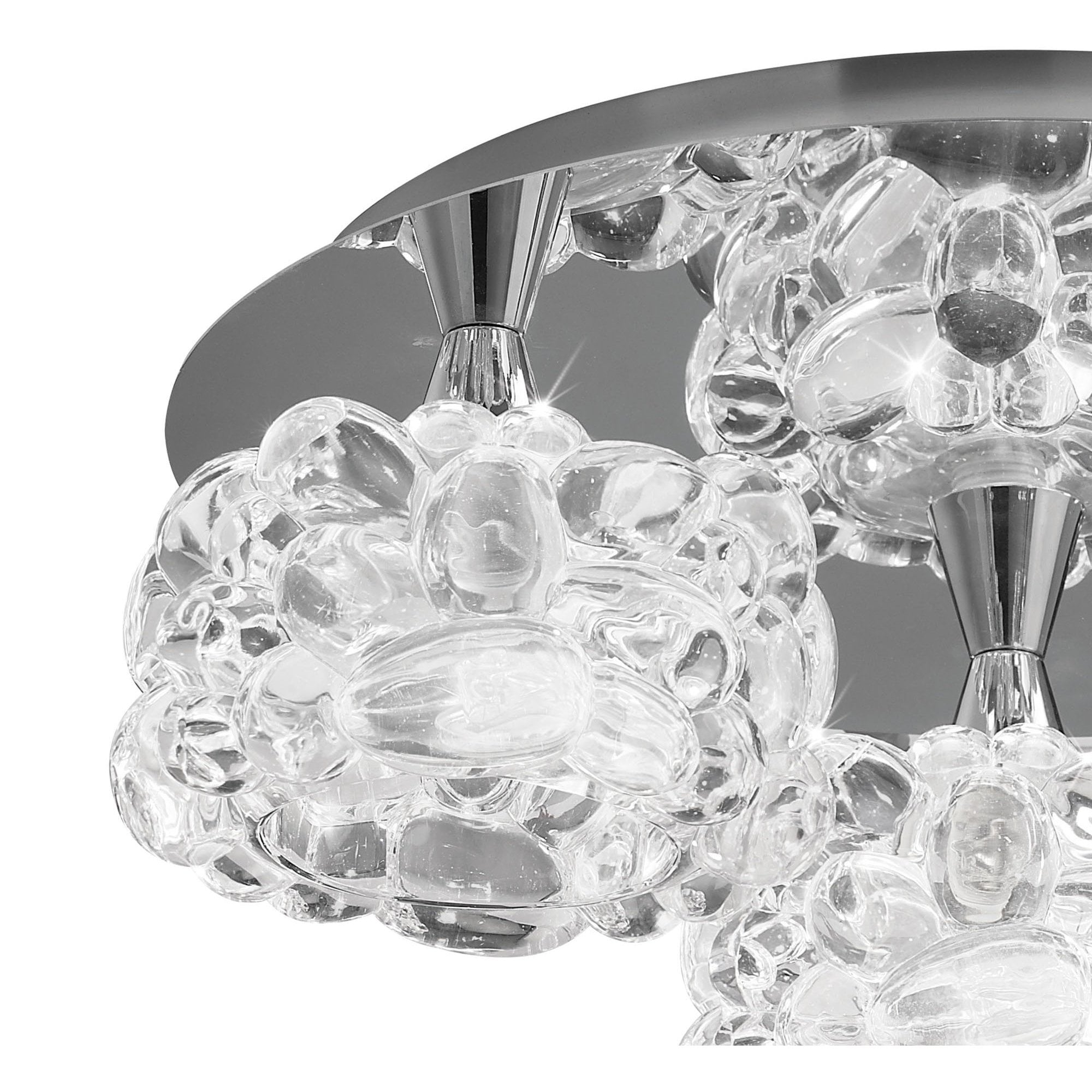 M3925 O2 Flush Ceiling 3 Light G9 Small Polished Chrome