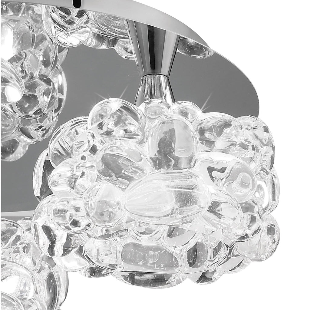 M3925 O2 Flush Ceiling 3 Light G9 Small Polished Chrome