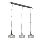 M3931 O2 Linear Pendant 3 Light E27 Line Large Polished Chrome