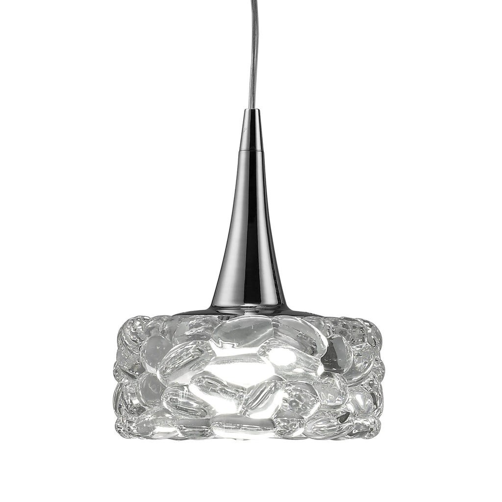 M3931 O2 Linear Pendant 3 Light E27 Line Large Polished Chrome