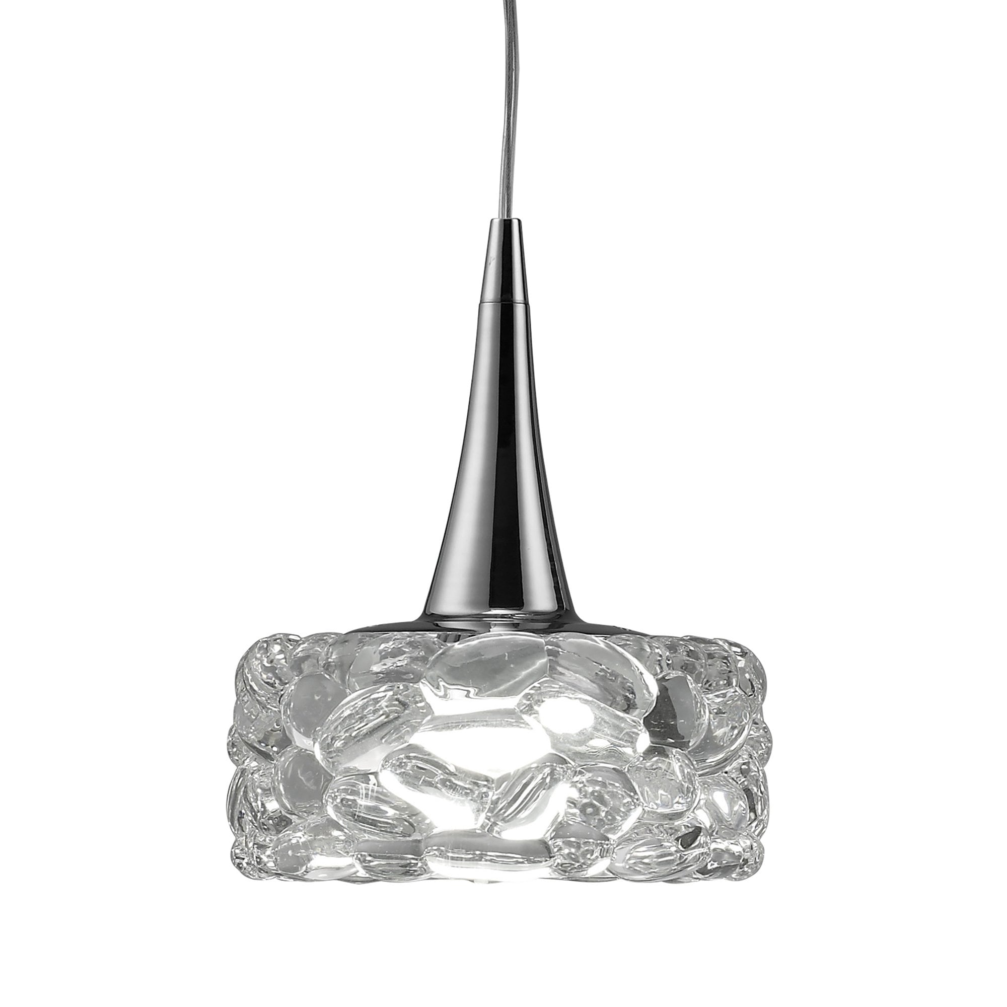 M3931 O2 Linear Pendant 3 Light E27 Line Large Polished Chrome
