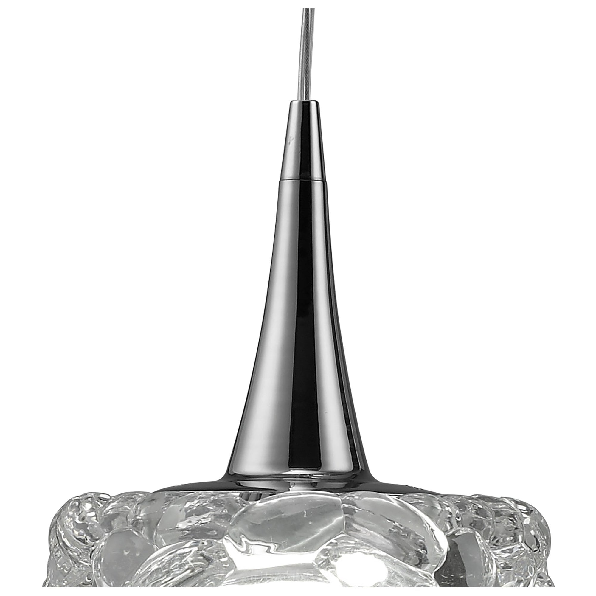 M3931 O2 Linear Pendant 3 Light E27 Line Large Polished Chrome