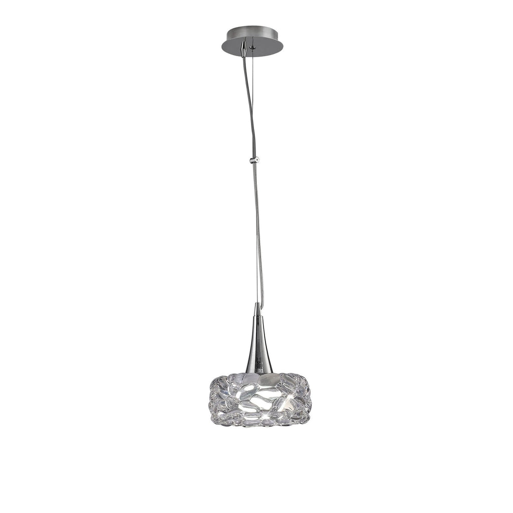 M3933 O2 Pendant 1 Light E27 Large Polished Chrome