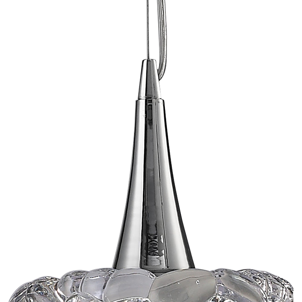 M3933 O2 Pendant 1 Light E27 Large Polished Chrome