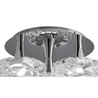 M3935 O2 Flush Ceiling 3 Light E27 Large Polished Chrome