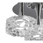 M3935 O2 Flush Ceiling 3 Light E27 Large Polished Chrome