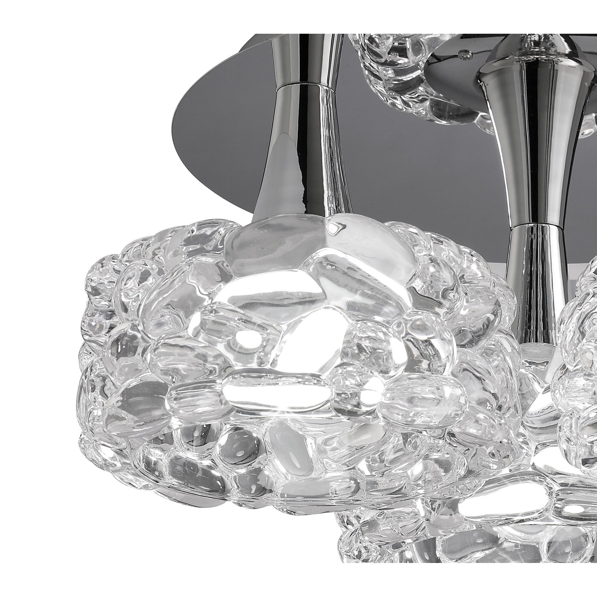 M3935 O2 Flush Ceiling 3 Light E27 Large Polished Chrome