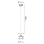 M3939 O2 Floor Lamp 1 Light E27 Polished Chrome