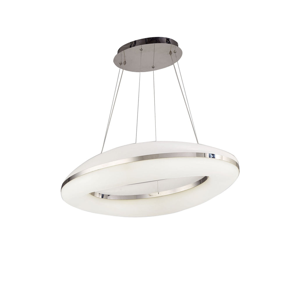M4900 Oakley Oval Pendant 80W LED Polished Chrome / Frosted Acrylic