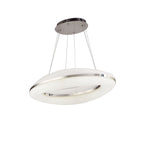 M4900 Oakley Oval Pendant 80W LED Polished Chrome / Frosted Acrylic