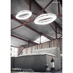 M4900 Oakley Oval Pendant 80W LED Polished Chrome / Frosted Acrylic