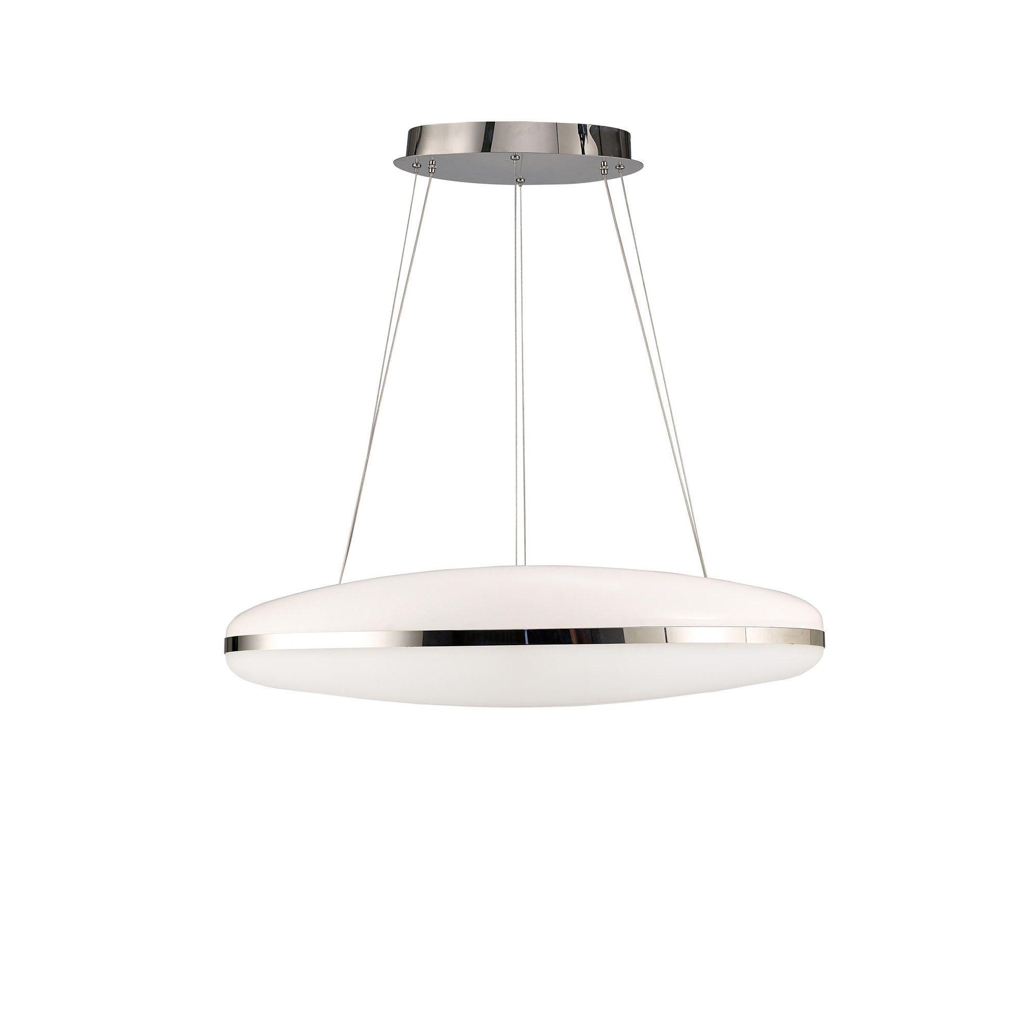 M4900 Oakley Oval Pendant 80W LED Polished Chrome / Frosted Acrylic