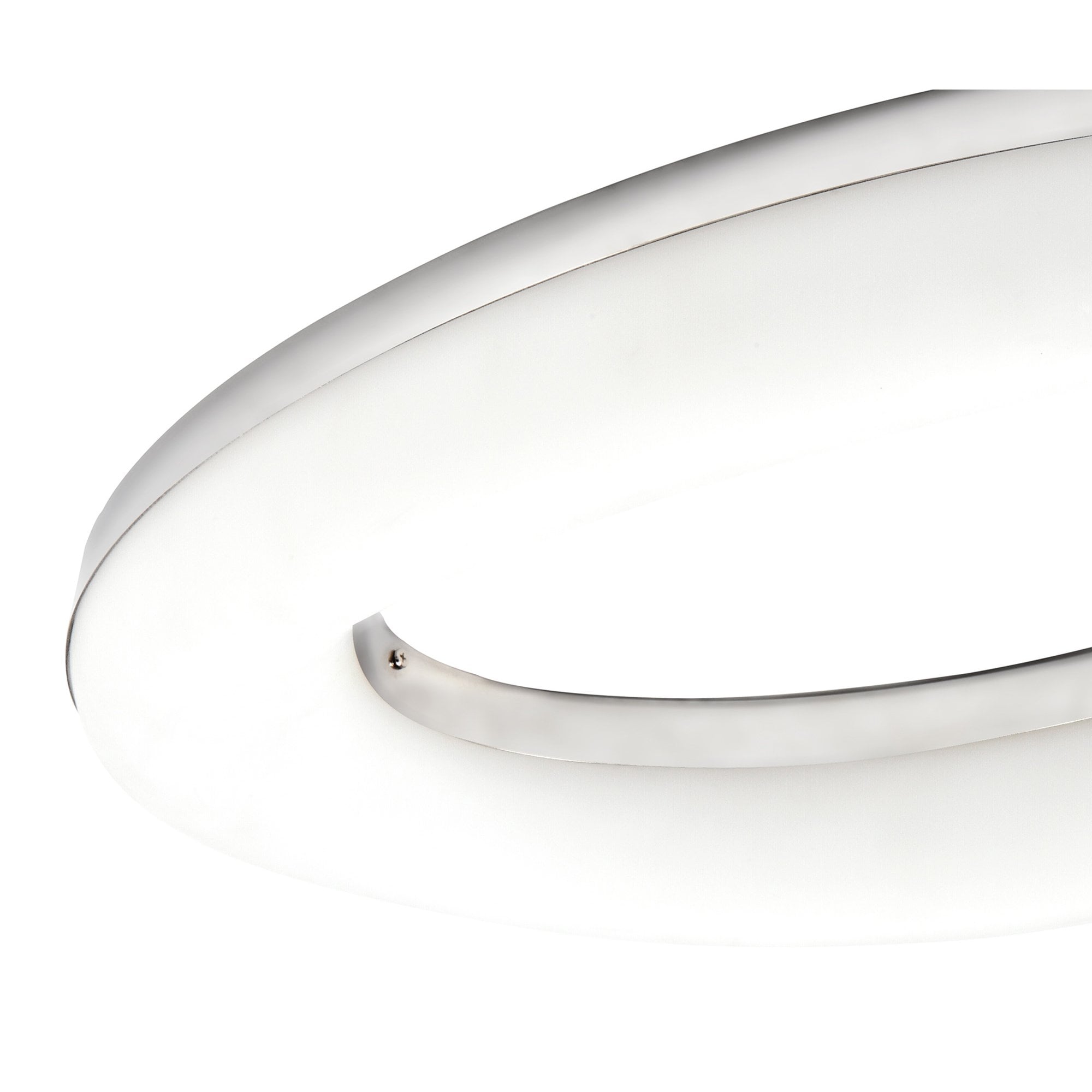 M4902 Oakley Oval Flush Ceiling 40W LED Polished Chrome / Frosted Acrylic