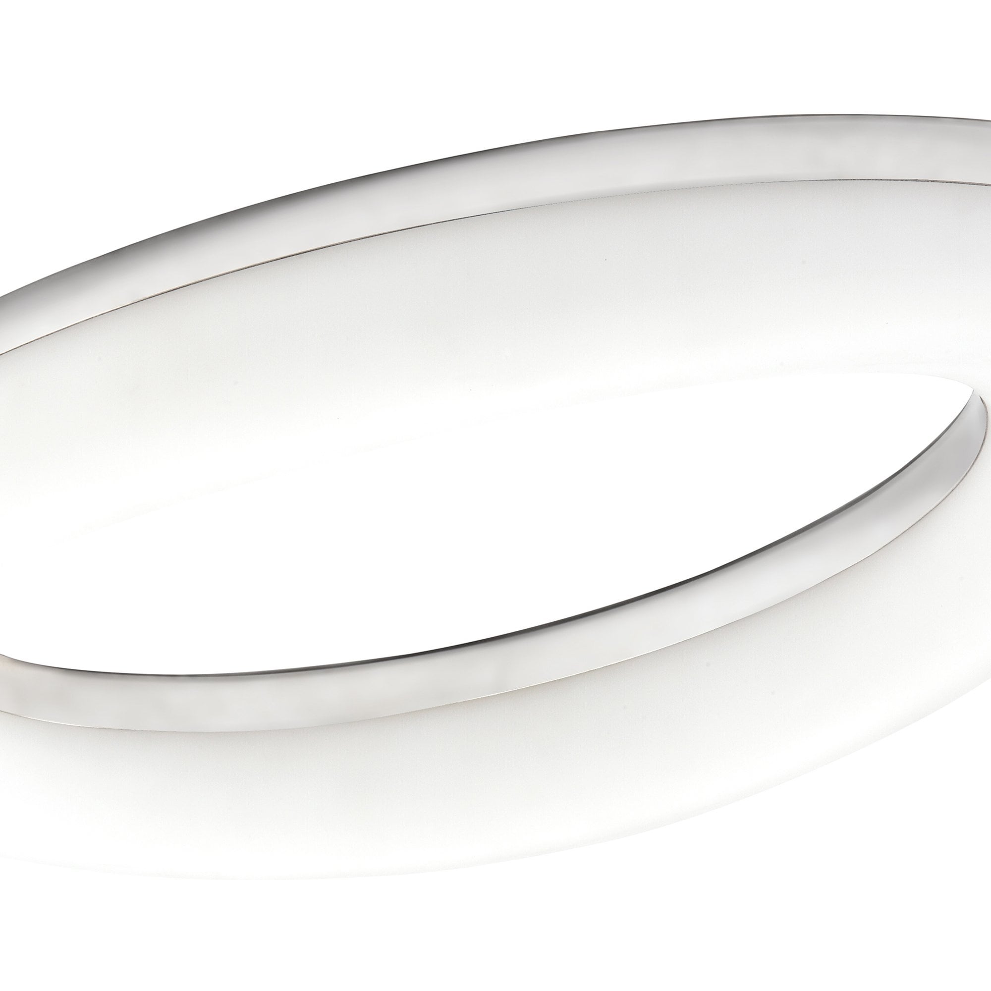 M4902 Oakley Oval Flush Ceiling 40W LED Polished Chrome / Frosted Acrylic