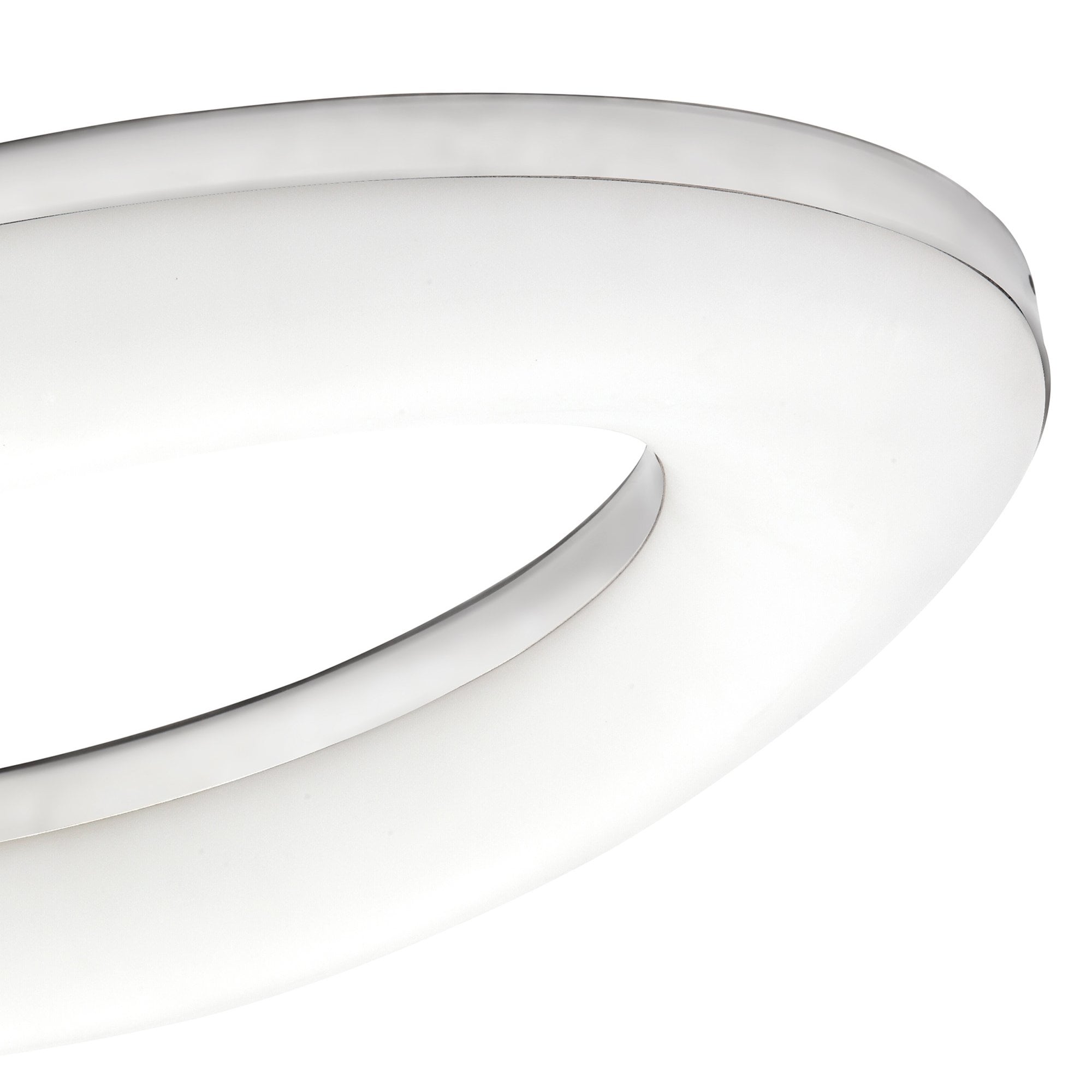 M4902 Oakley Oval Flush Ceiling 40W LED Polished Chrome / Frosted Acrylic