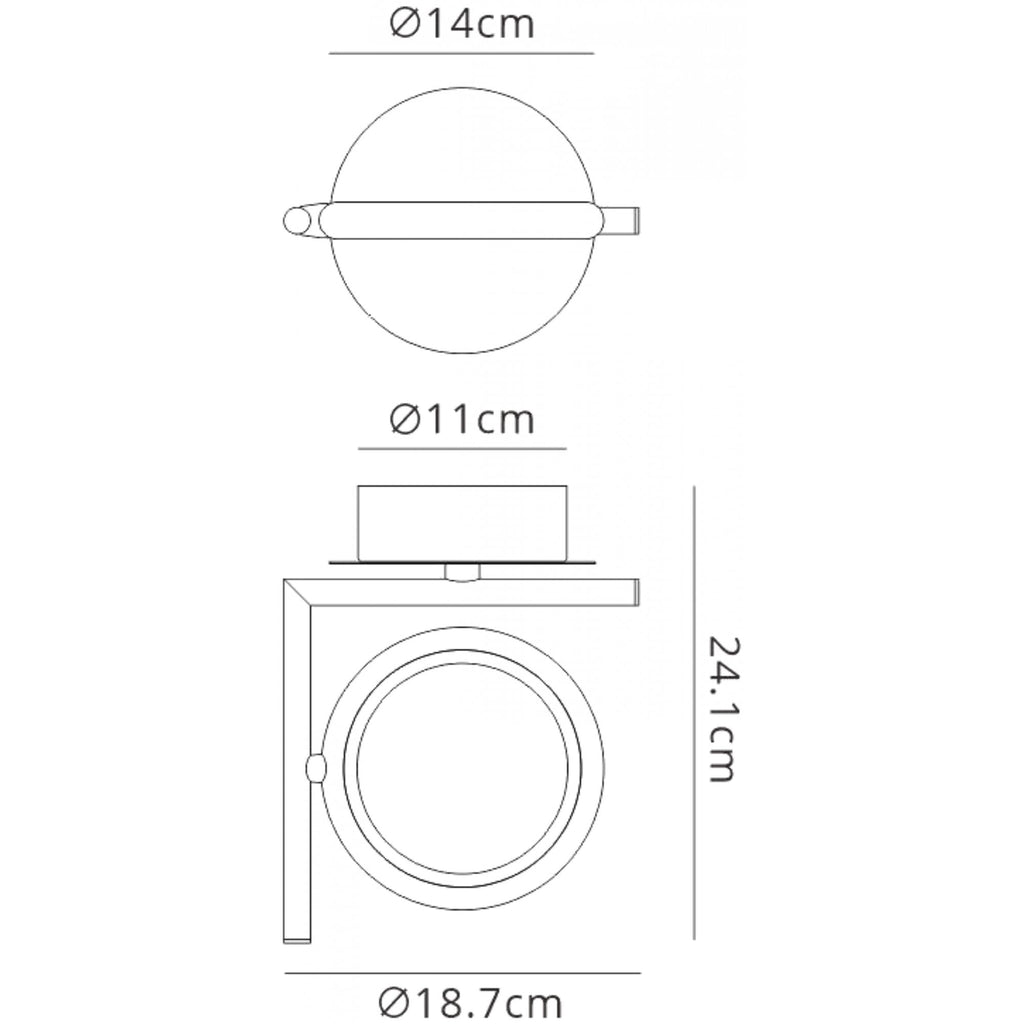 M6595 Olimpia Wall Lamp 8W LED Chrome