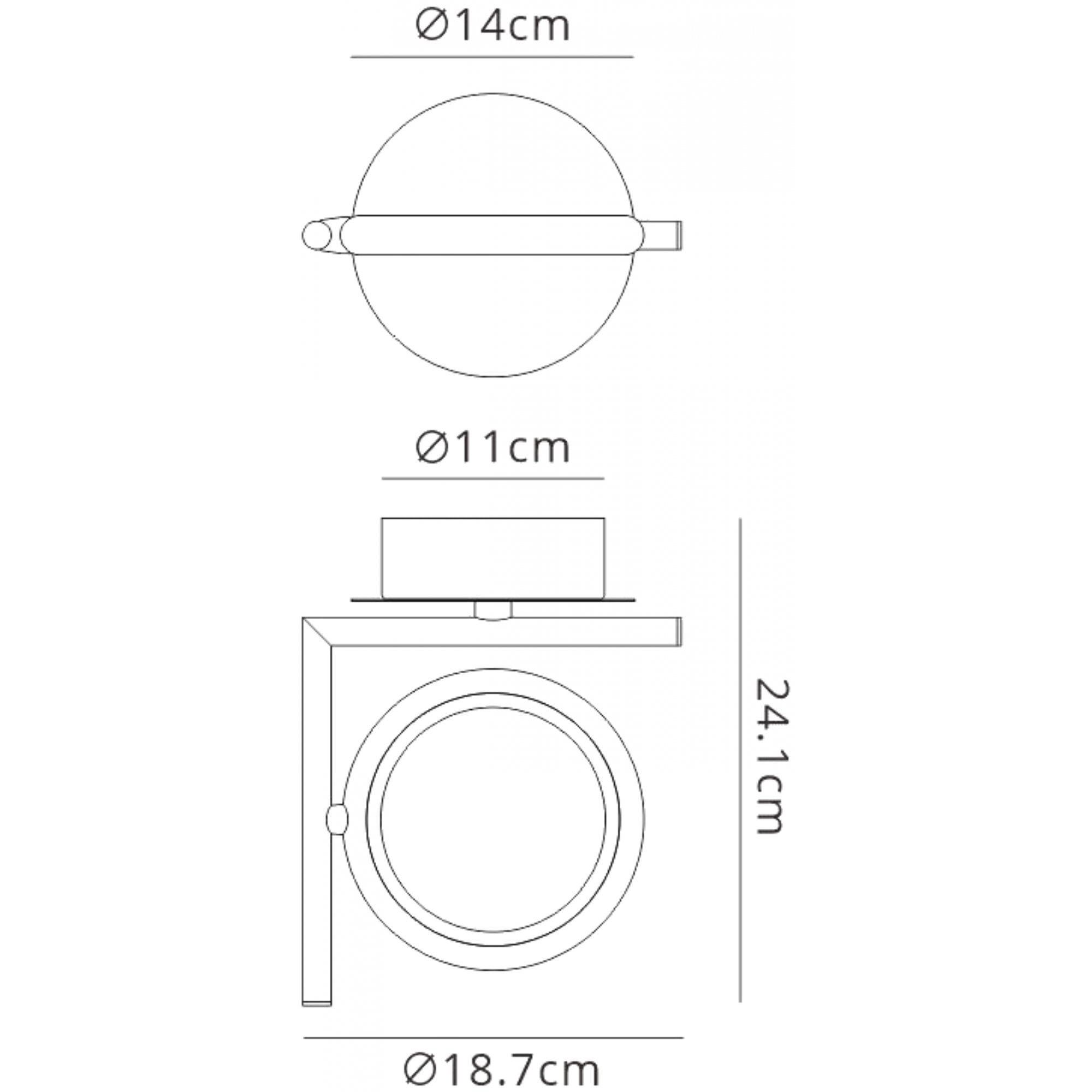 M6595 Olimpia Wall Lamp 8W LED Chrome