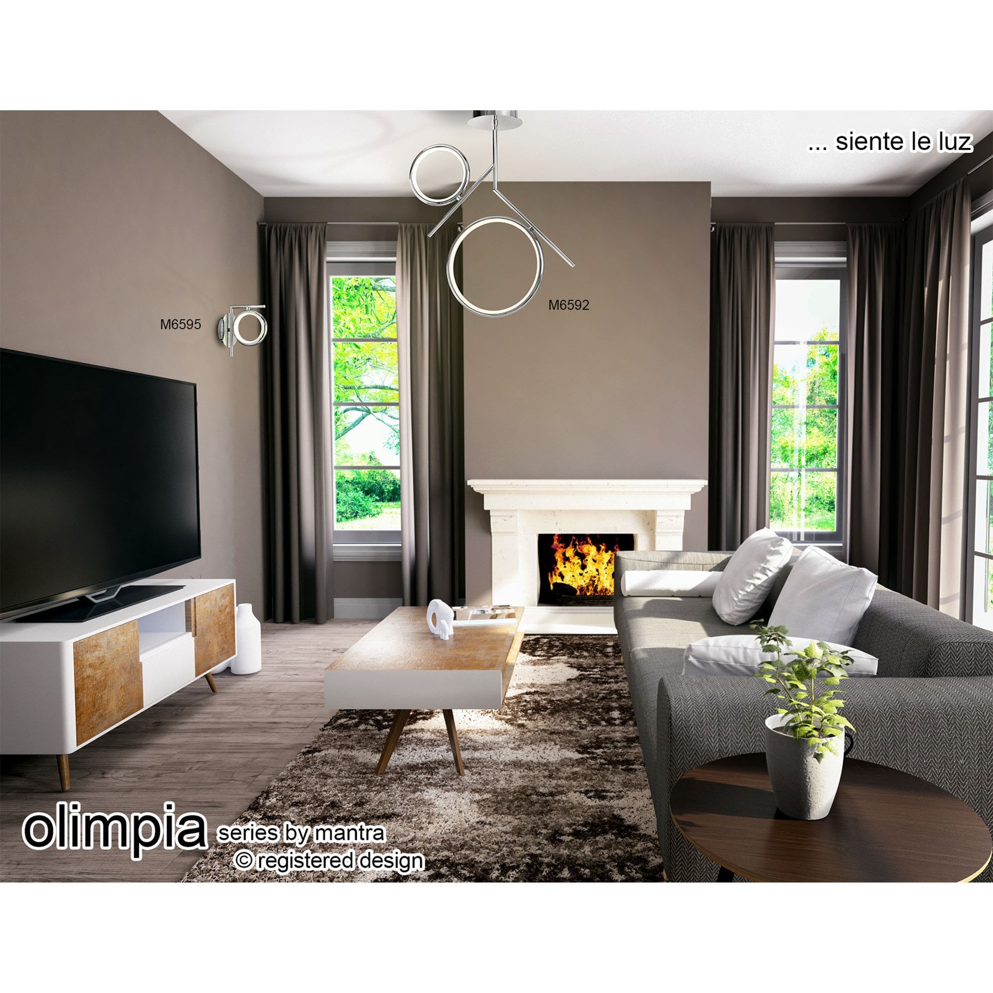 M6595 Olimpia Wall Lamp 8W LED Chrome