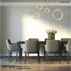 M6580 Olimpia Ceiling 42W LED Satin Gold